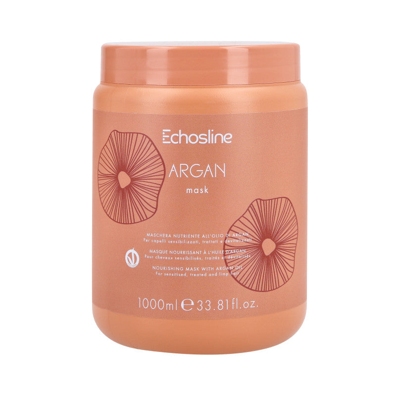 ECHOSLINE ARGAN Wegańska maska z olejkiem arganowym do włosów suchych 1000 ml