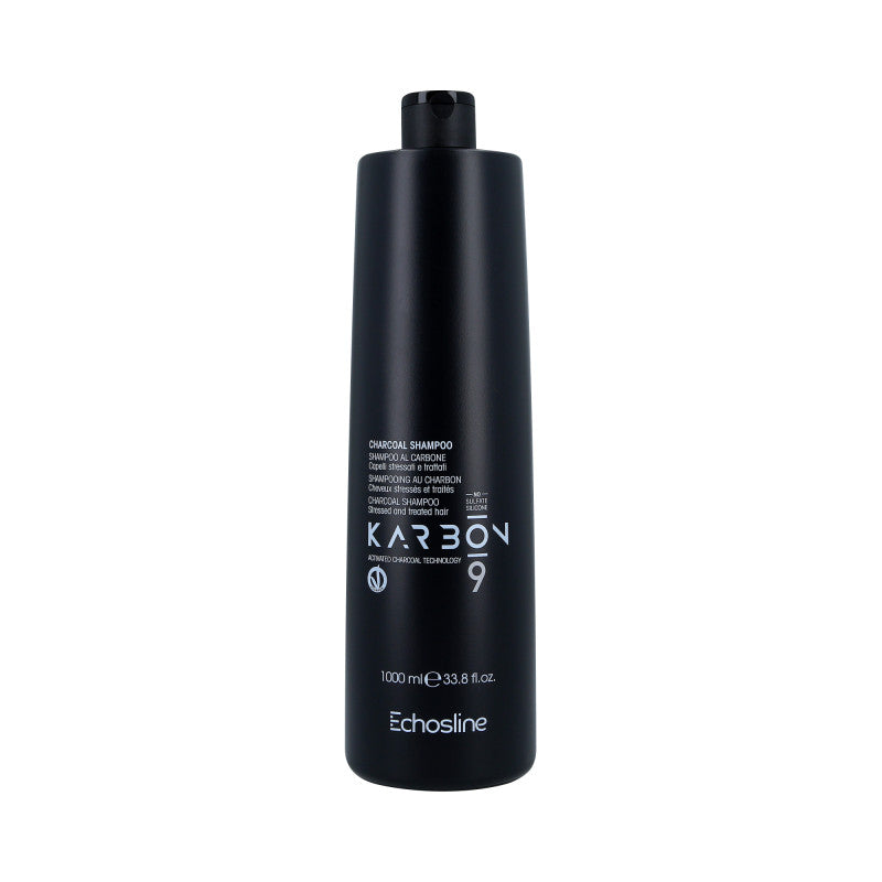 ECHOSLINE KARBON 9 CHARCOAL VEGAN ORGANIC Wegański szampon regenerujący do włosów zniszczonych 1000 ml