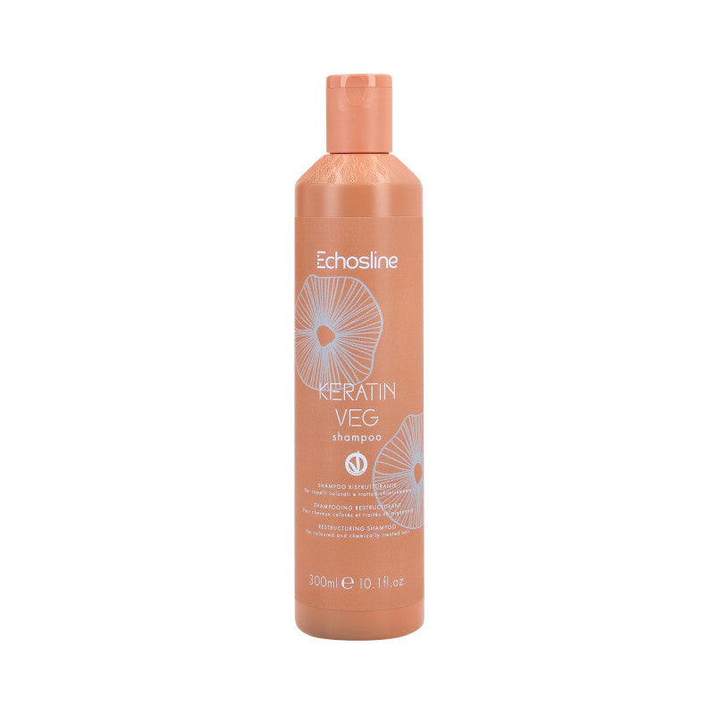 ECHOSLINE KERATIN VEG Wegański odbudowujący szampon z keratyną 300 ml
