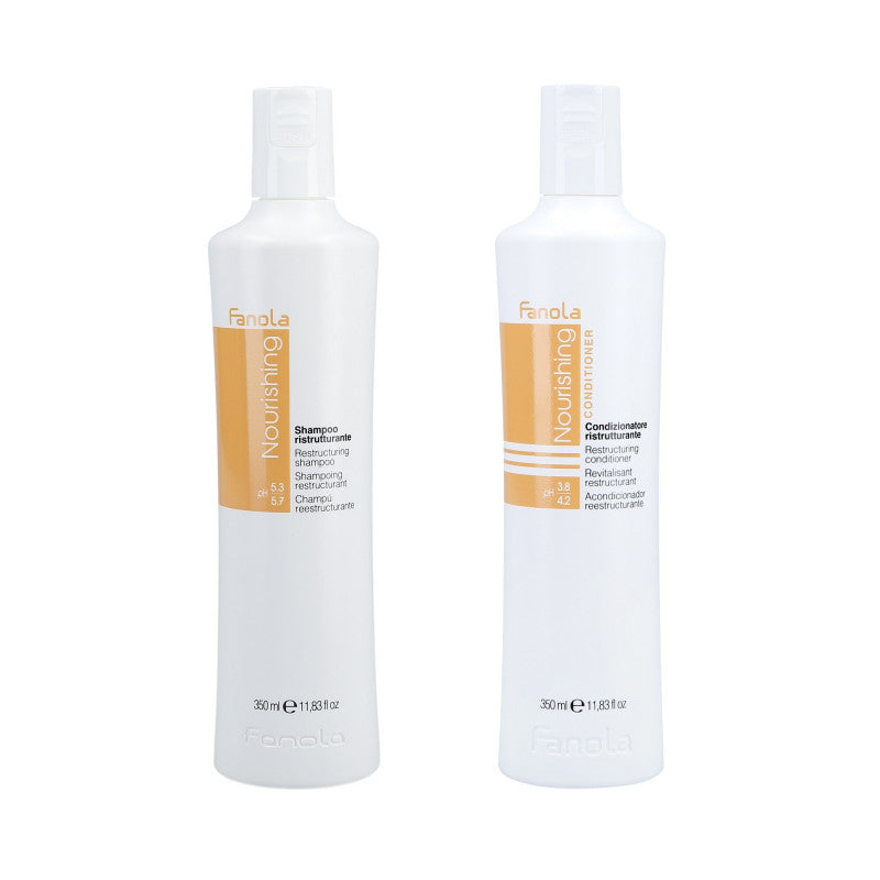 FANOLA NOURISHING Odbudowujący zestaw do włosów Szampon 350 ml + Odżywka 350 ml