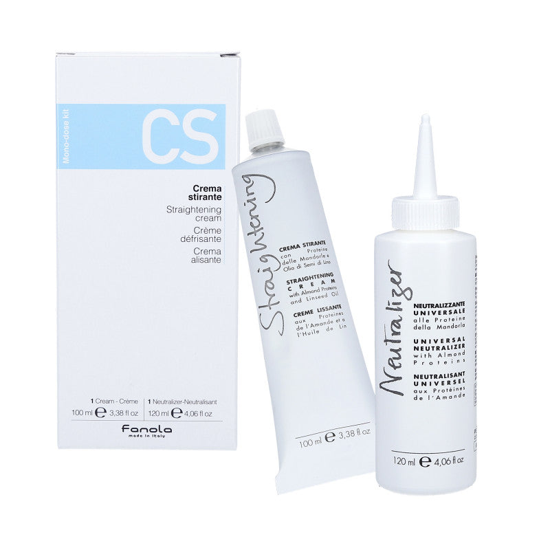 FANOLA Zestaw do prostowania włosów Krem 100 ml + Neutralizator 120 ml