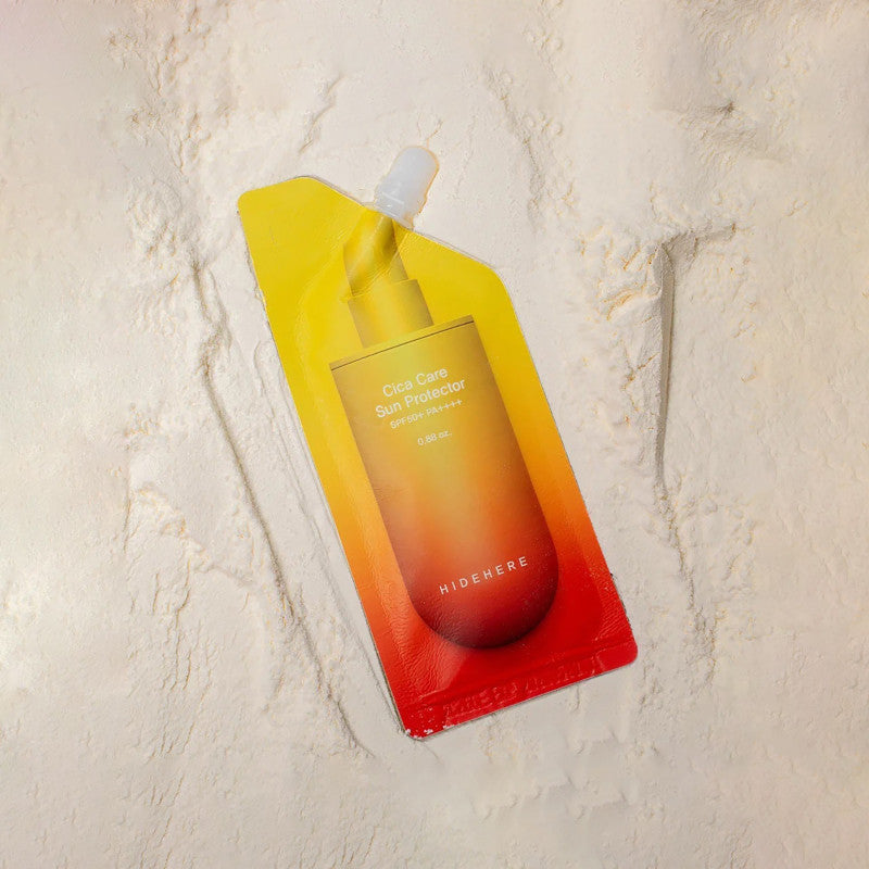 HIDEHERE CICA CARE SUN PROTECTOR Ochronny Krem Przeciwsłoneczny SPF50+ z wąkrotą azjatycką 25 ml #4