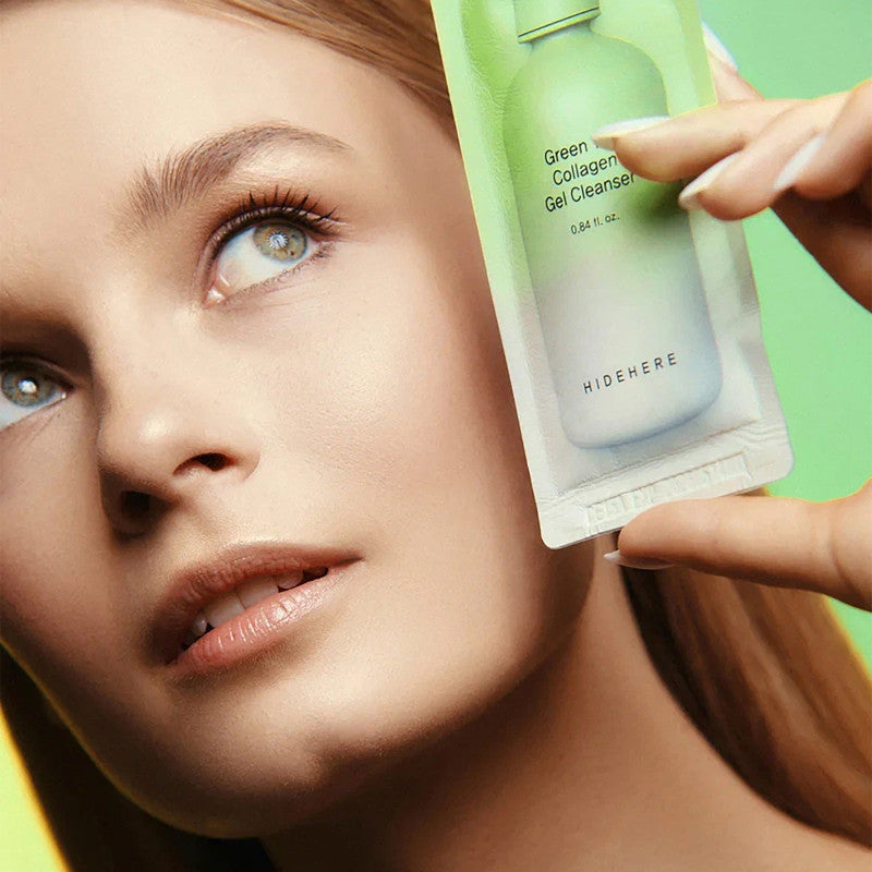 HIDEHERE GREEN TEA COLLAGEN Żel oczyszczający z kolagenem i zieloną herbatą 25 ml #3