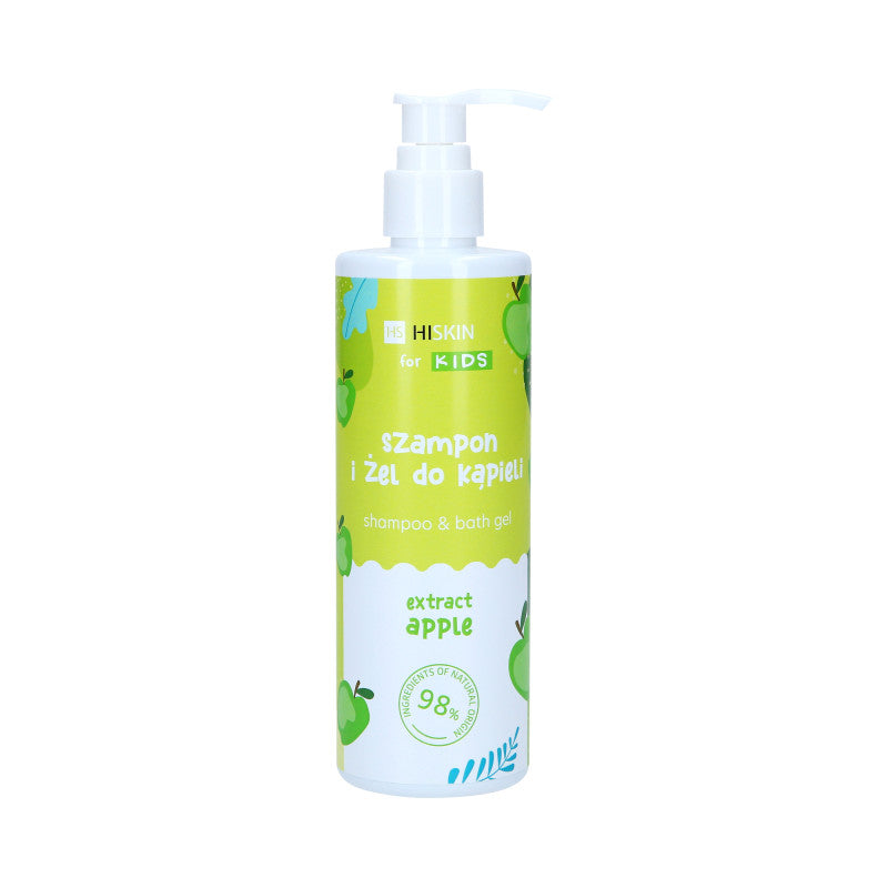 HISKIN FOR KIDS 2IN1 GREEN APPLE Szampon i żel 2w1 dla dzieci o zapachu zielonego jabłuszka 280 ml