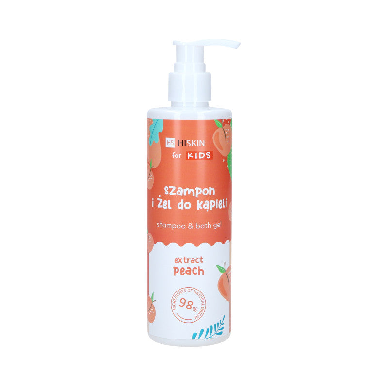 HISKIN FOR KIDS 2IN1 PEACH AND PAPAYA Szampon i żel 2w1 dla dzieci o zapachu brzoskwini i papai 280 ml