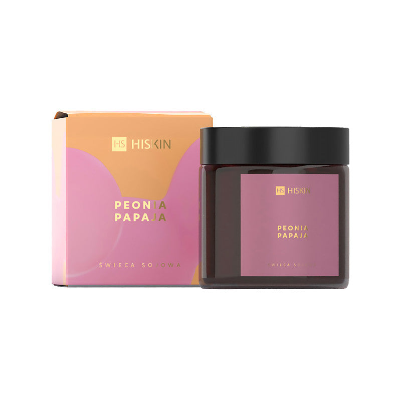 HISKIN HOME Świeca sojowa o zapachu peonii i papai 100 ml