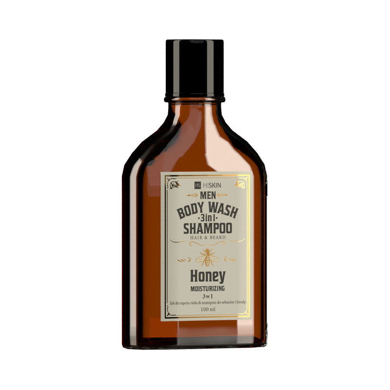 HISKIN MEN BODY WASH WHISKY HONEY 3in1 Uniwersalny żel do mycia ciała i szampon do włosów i brody 100 ml