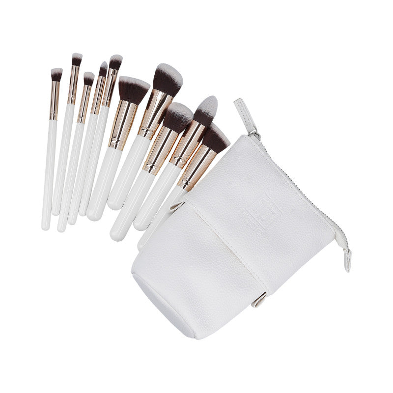 ilū basic Zestaw 10 pędzli do makijażu + etui, Biały #2