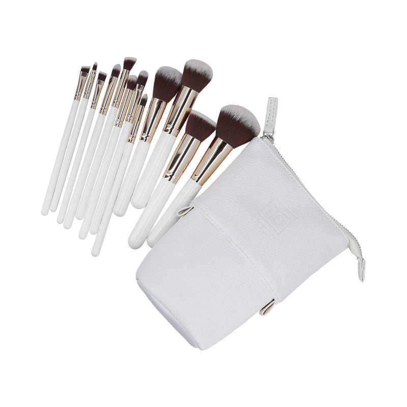 ilū basic Zestaw 12 pędzli do makijażu + etui, Biały #2