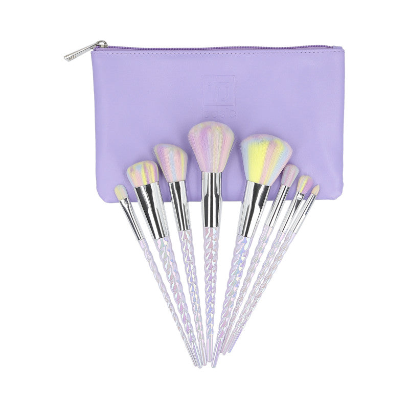 ilū basic Zestaw 8 pędzli do makijażu + etui, Unicorn #3