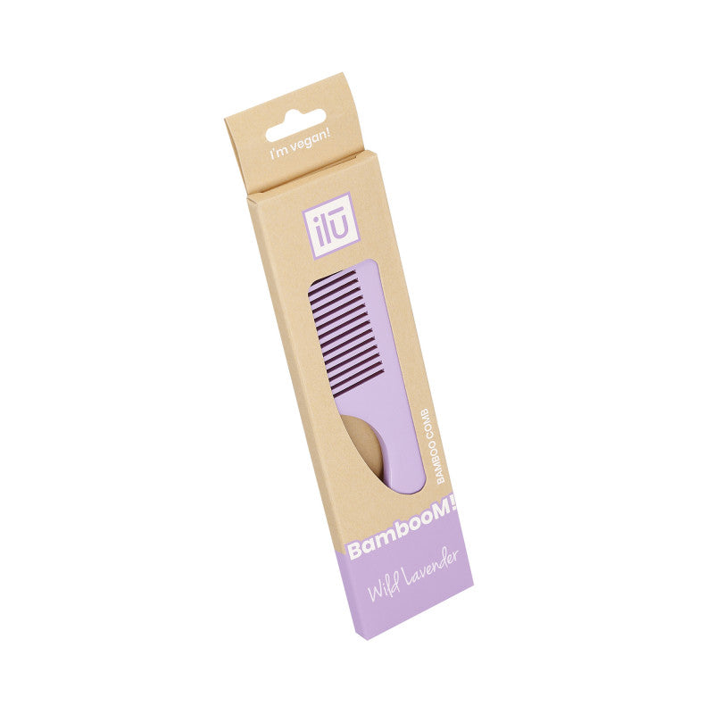 ilū BambooM! Bambusowy grzebień do włosów – Wild Lavender #2