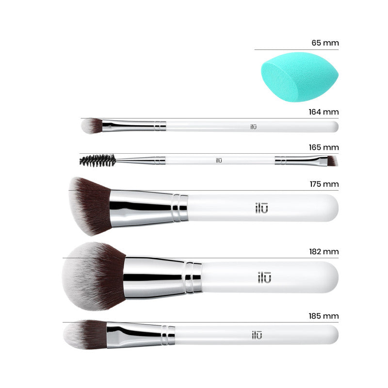 ilū Everyday Essentials – 6-częściowy zestaw pędzli do makijażu z gąbką #2