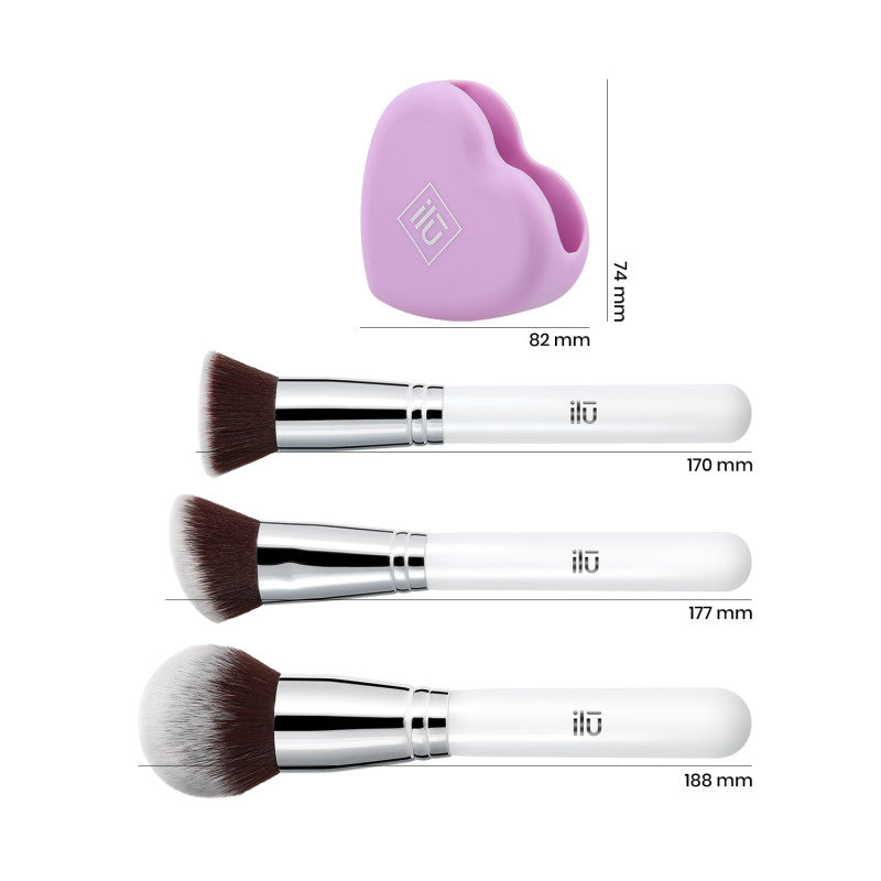 ilū Must Have – 4-częściowy zestaw pędzli do makijażu + czyścik #2