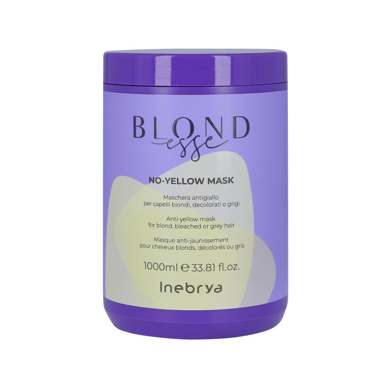 INEBRYA BLONDESSE NO YELLOW Maska do włosów blond, rozjaśnianych i siwych 1000 ml
