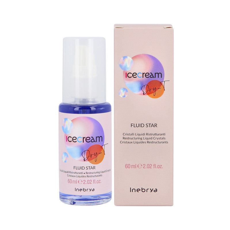 INEBRYA ICE CREAM DRY-T Kryształki serum do włosów suchych i zniszczonych 60 ml