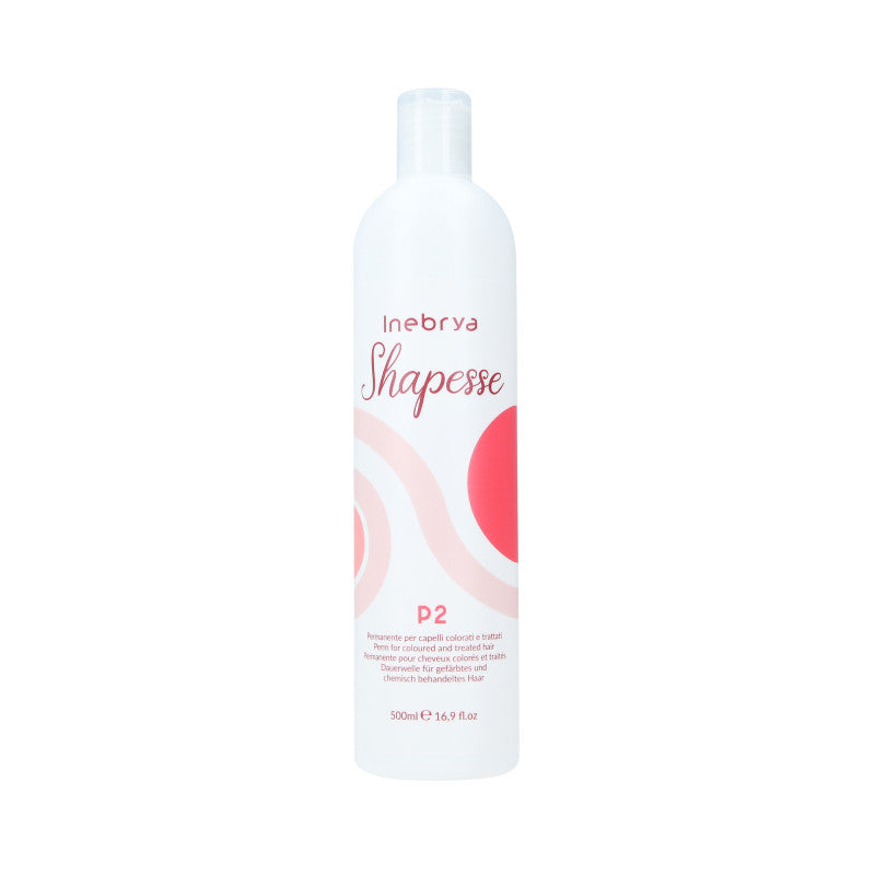 INEBRYA SHAPESSE P2 Płyn do trwałej ondulacji dla włosów farbowanych i uwrażliwionych 500 ml