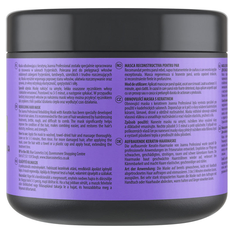 JOANNA PROFESSIONAL KERATIN Maska odbudowująca z keratyną 500 ml #3