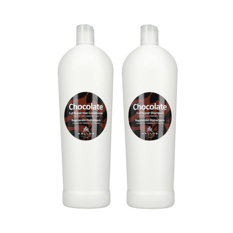 KALLOS CHOCOLATE Czekoladowy zestaw szampon 1000 ml + odżywka 1000 ml