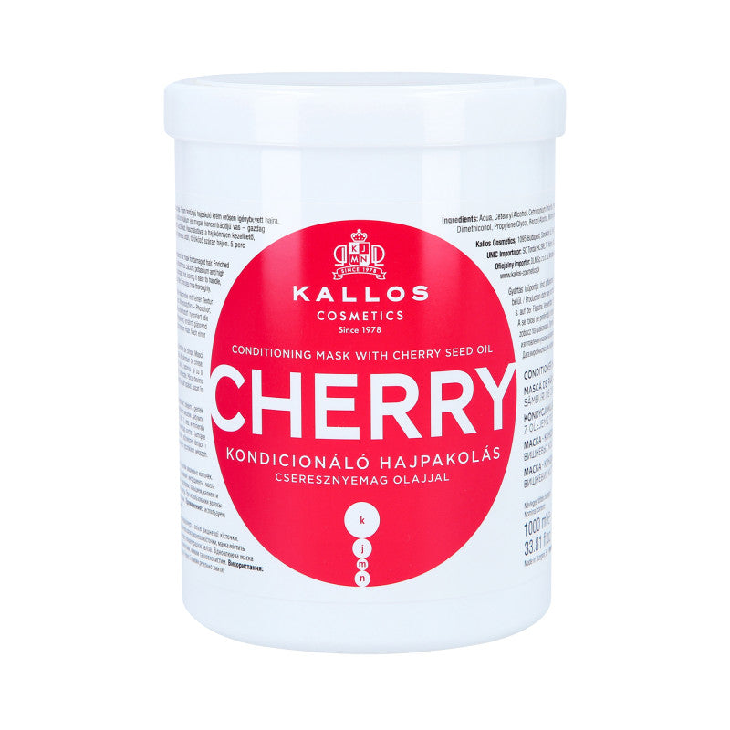 KALLOS KJMN Cherry maska do włosów zniszczonych 1000 ml