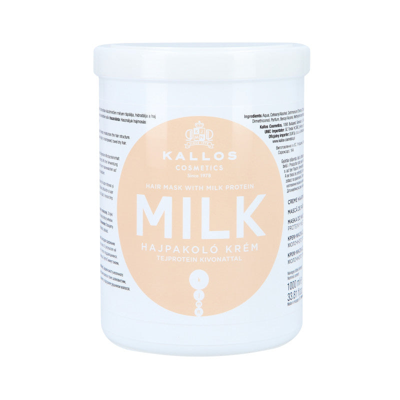 KALLOS KJMN Milk Maska do włosów z proteinami mleka 1000 ml