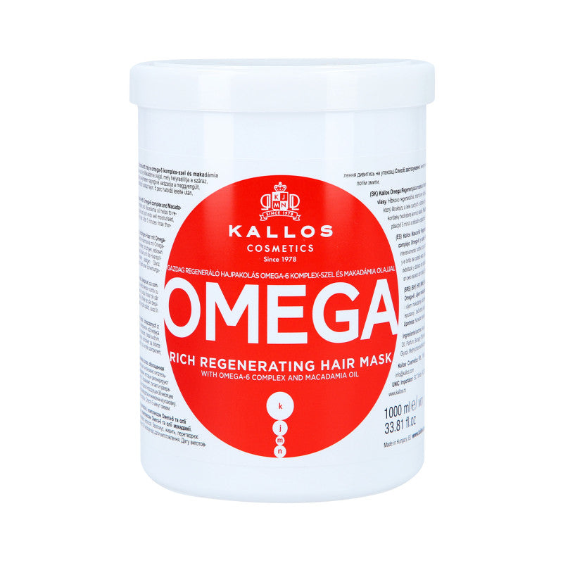 KALLOS KJMN OMEGA Maska z kompleksem Omega-6  i olejkiem makadamia 1000 ml