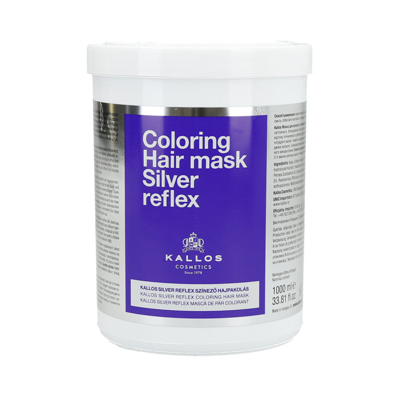 KALLOS SILVER REFLEX Maska neutralizująca odcień włosów 1000 ml