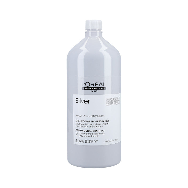 L'OREAL PROFESSIONNEL MAGNESIUM SILVER Szampon rozjaśniający do włosów siwych 1500 ml