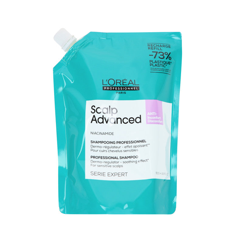 LOREAL PROFESSIONNEL SCALP ADVANCED ANTI DISCOMFORT REFILL Szampon kojący do wrażliwej skóry głowy 500ml