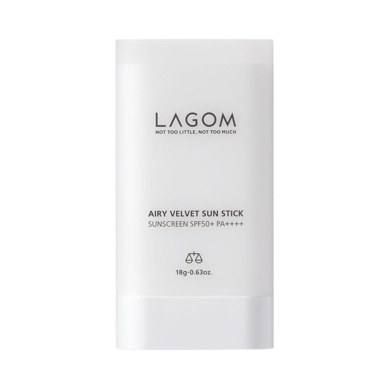 LAGOM AIRY VELVET SUN STICK SPF50+, PA+++ Aksamitny sztyft przeciwsłoneczny do twarzy i ciała 18 g