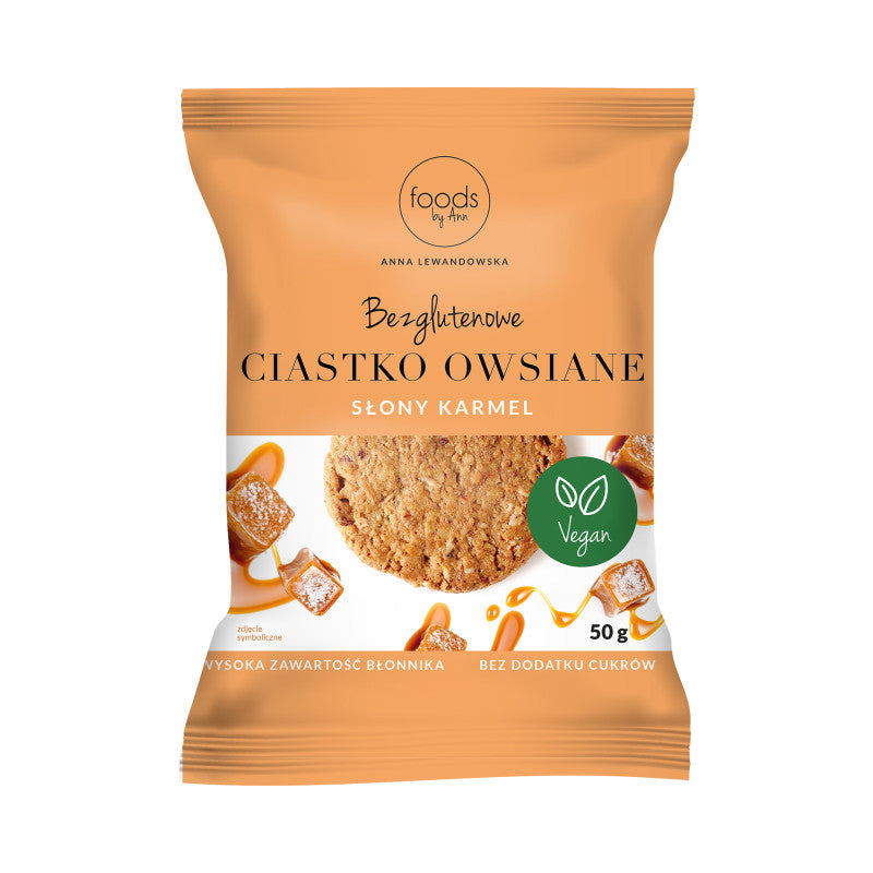 FOODS BY ANN Owsiane ciasteczko ze słonym karmelem 50 g