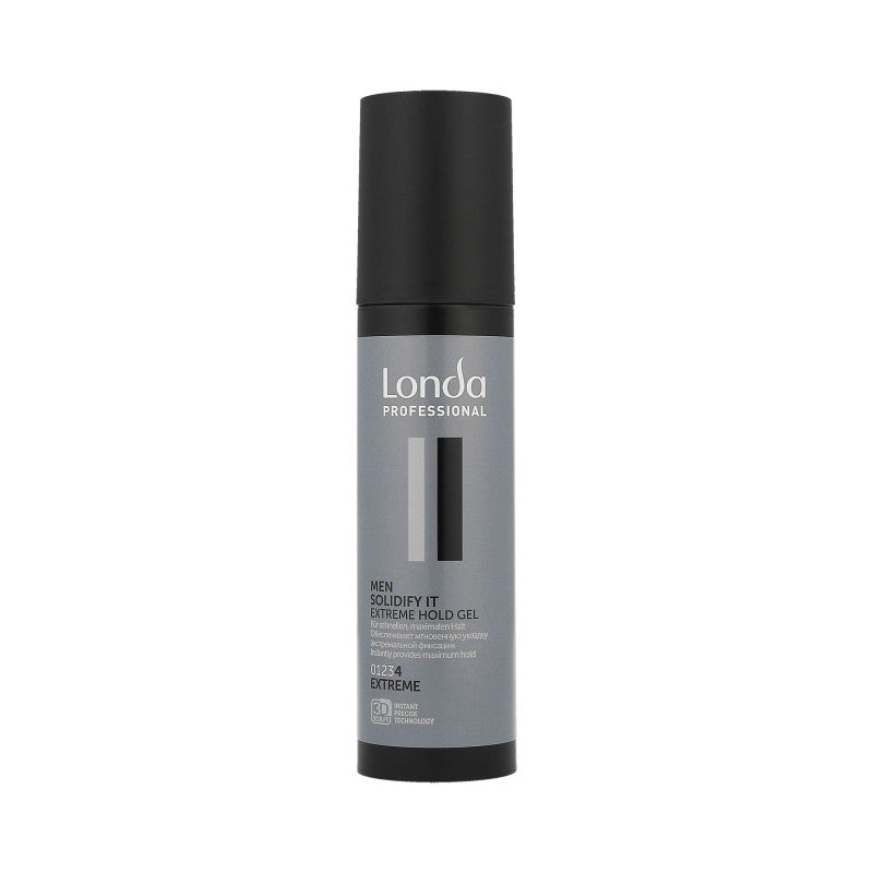 LONDA STYLING MEN Solidify It Extreme Żel do włosów o działaniu utrwalającym dla mężczyzn 100 ml