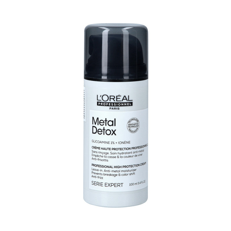 L’OREAL PROFESSIONEL METAL DETOX GLICOAMINE 1% + IONENE Nawilżający krem przeciwdziałający puszeniu bez spłukania 100 ml