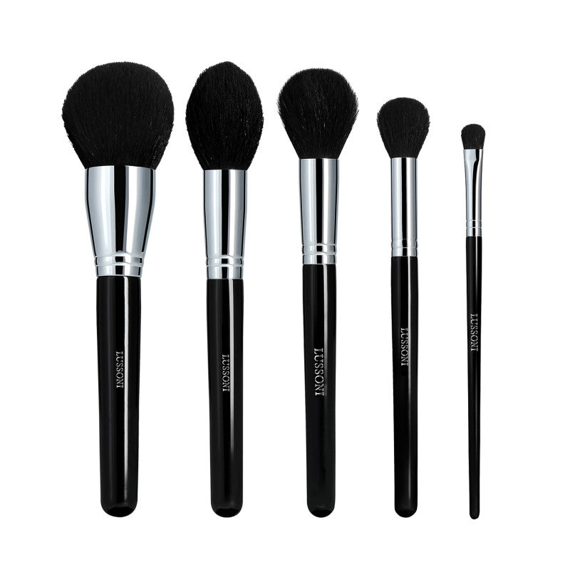 LUSSONI Makeup Essentials - Zestaw 5 profesjonalnych pędzli do makijażu