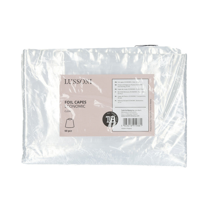 LUSSONI Peleryny foliowe, ECONOMIC, Bezbarwne, 50 szt.