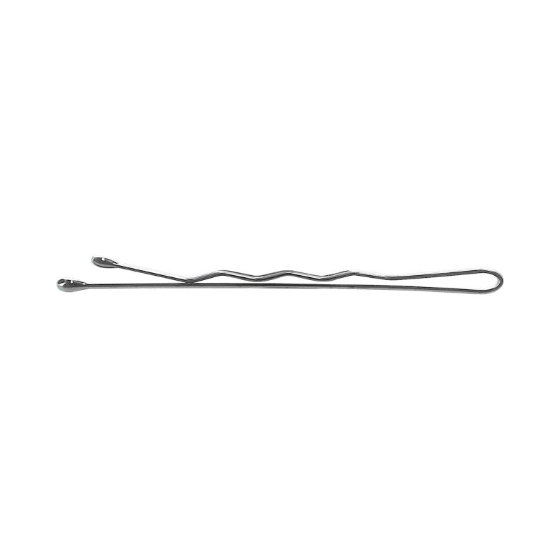LUSSONI Wsuwki do włosów, dł. 6 cm, Srebrne, Karbowane, 250 szt.