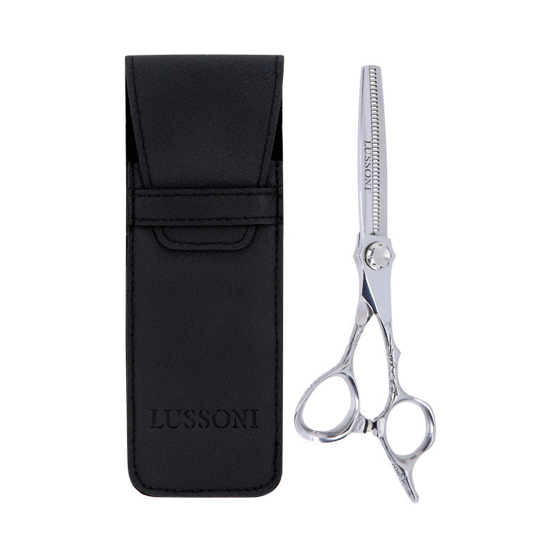 LUSSONI STELLAR SERIES Profesjonalne degażówki fryzjerskie (srebrne) 6″+ etui