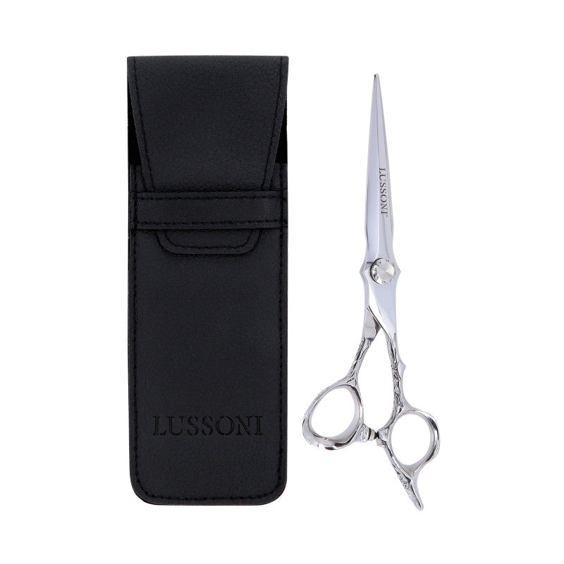 LUSSONI STELLAR SERIES Profesjonalne nożyczki do cięcia (srebrne) 6″ + etui