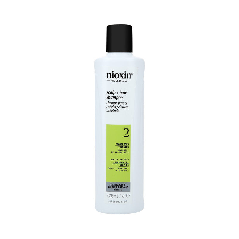 NIOXIN PRO CLINICAL 2 Wzmacniający szampon do włosów naturalnych i z widocznym przerzedzeniem 300 ml