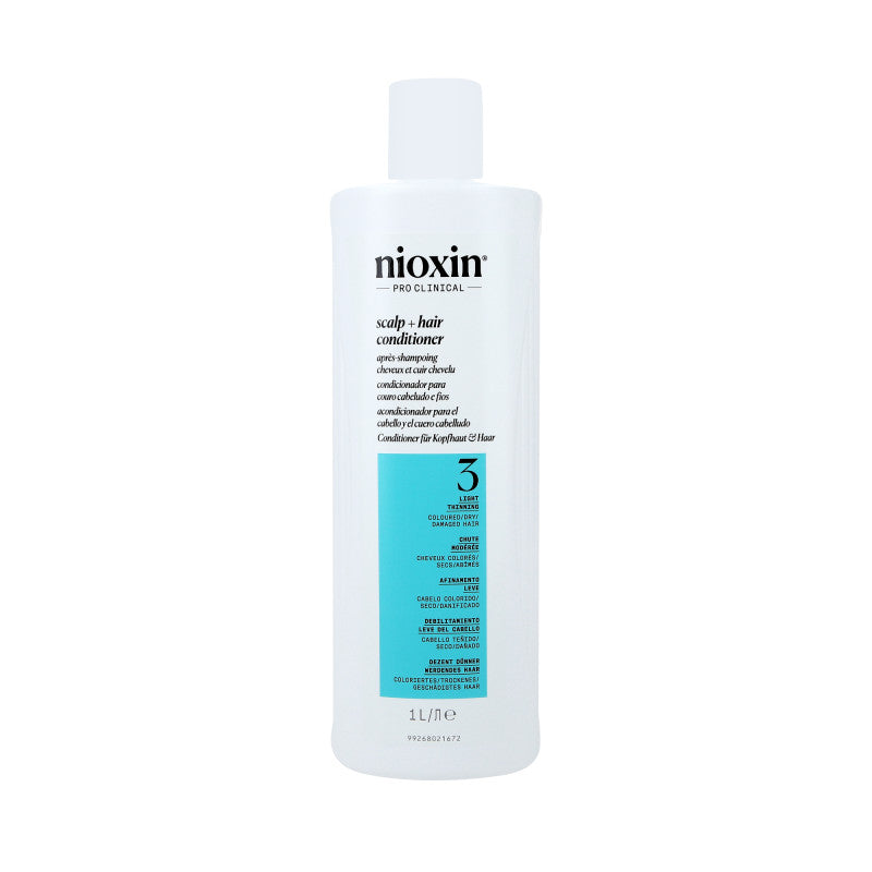 NIOXIN PRO CLINICAL 3 Wzmacniająca odżywka do włosów farbowanych i lekko przerzedzonych 1000 ml