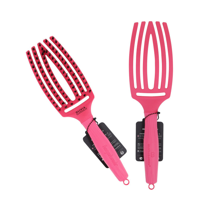 OLIVIA GARDEN FINGERBRUSH Szczotka do włosów Combo Hot Pink M