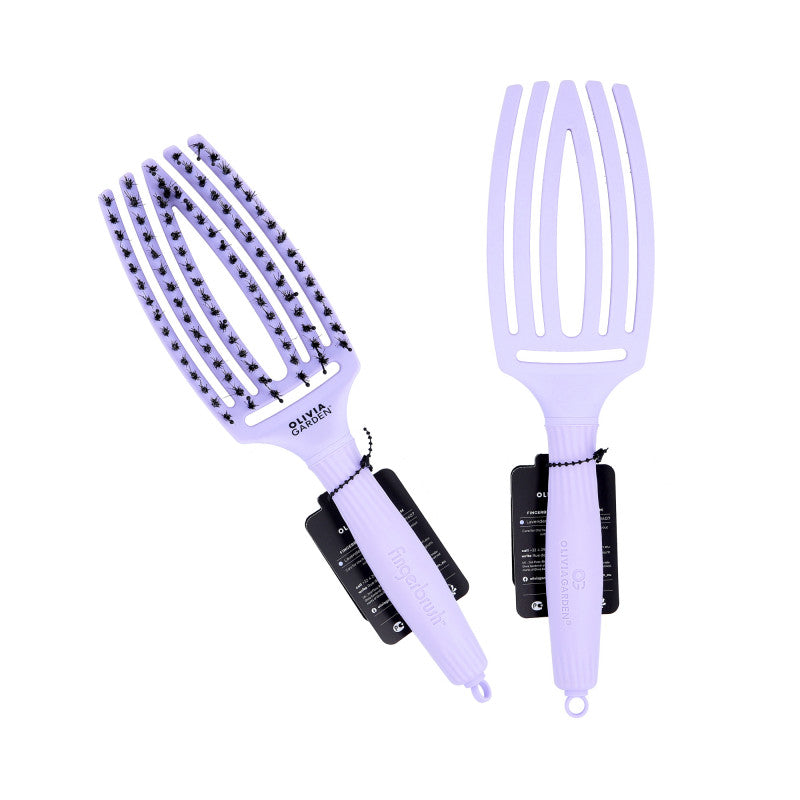 OLIVIA GARDEN FINGERBRUSH Szczotka do włosów Combo Lavender M