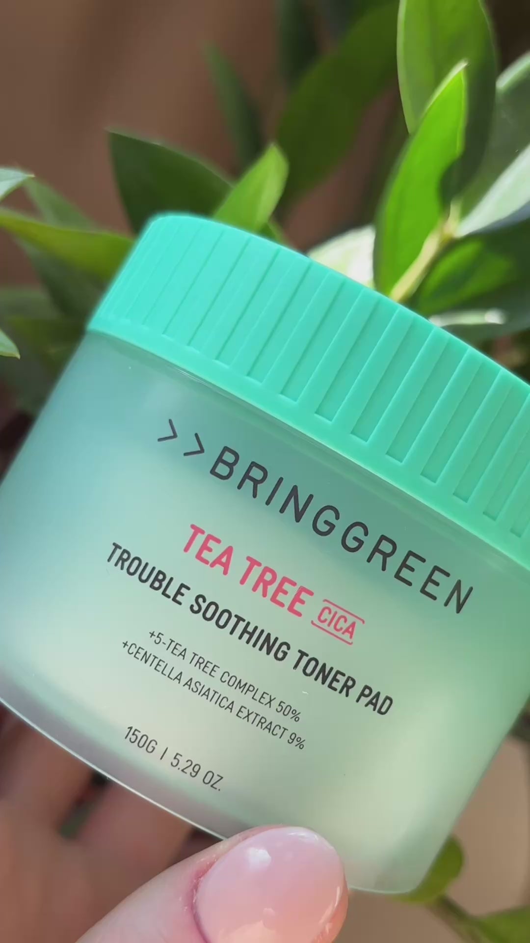 BRINGGREEN Tea Tree Cica Trouble Soothing Toner Pad – Kojące płatki tonizujące z drzewem herbacianym i cica, 90 szt. #4