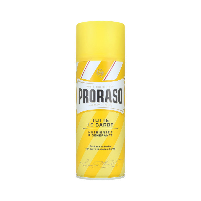 PRORASO YELLOW Pianka do golenia odżywczo – regenerująca do skóry suchej 400 ml