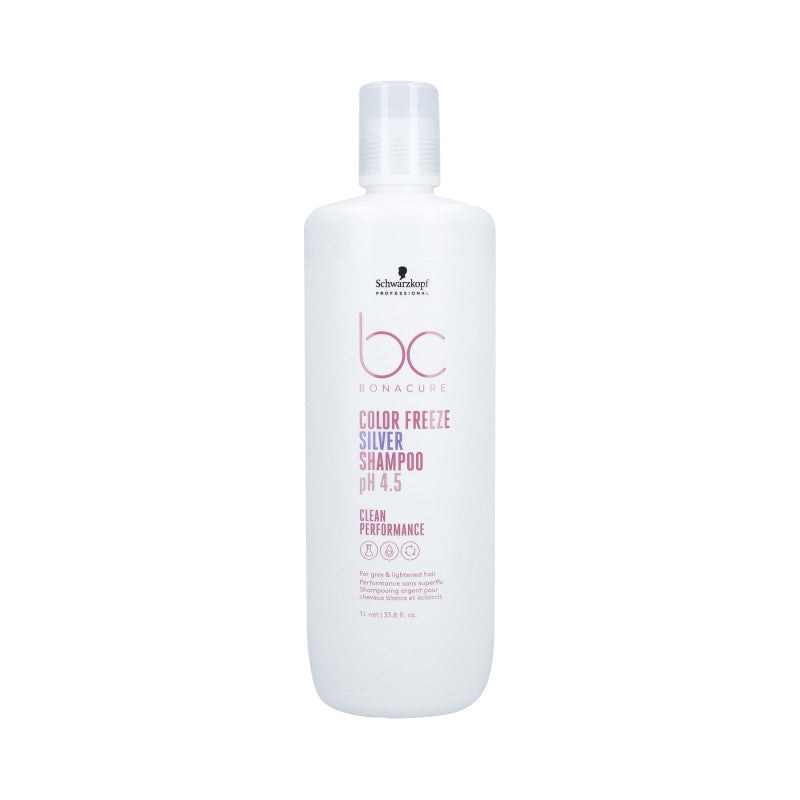 SCHWARZKOPF PROFESSIONAL BC COLOR FREEZE SILVER Szampon do włosów siwych i blond 1000 ml