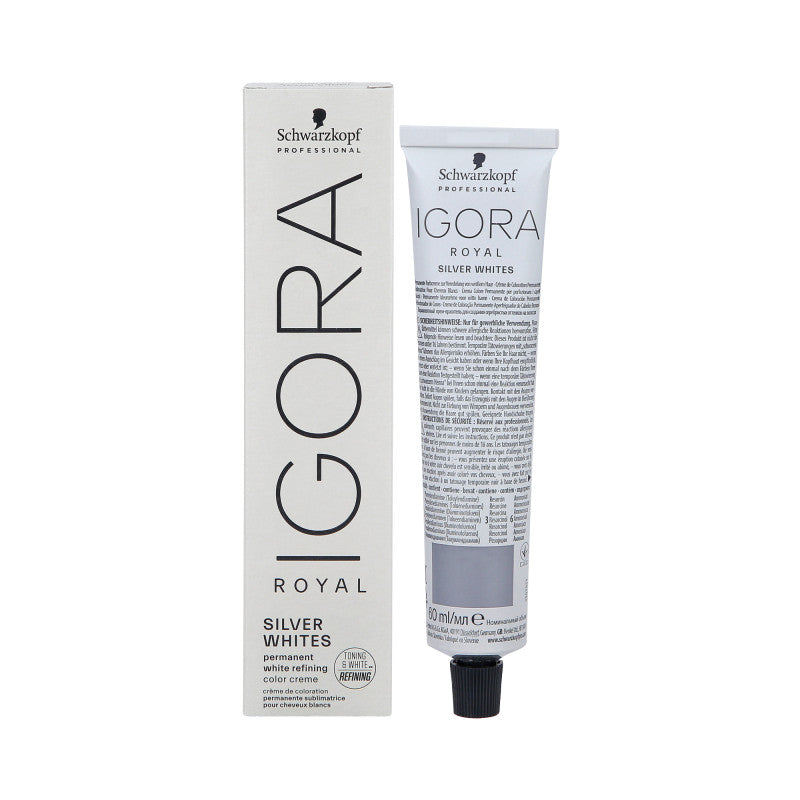 SCHWARZKOPF PROFESSIONAL IGORA ROYAL Absolutes Silver White Farba do srebrnych włosów 60 ml