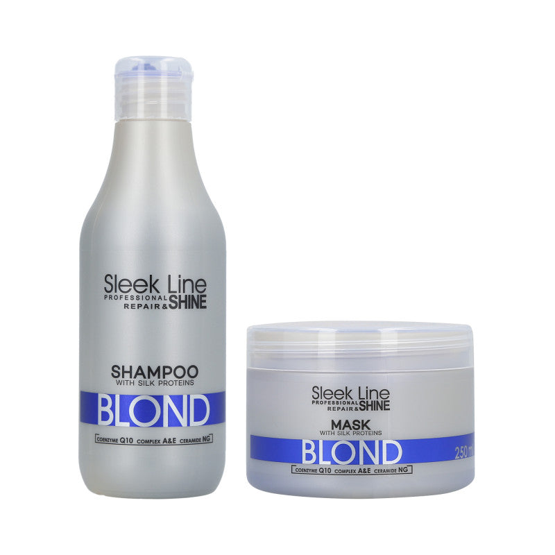 STAPIZ SLEEK LINE BLOND Maska 250 ml+Szampon 300 ml