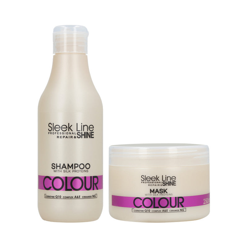 STAPIZ SLEEK LINE COLOUR Szampon 300 ml+Maska 250 ml