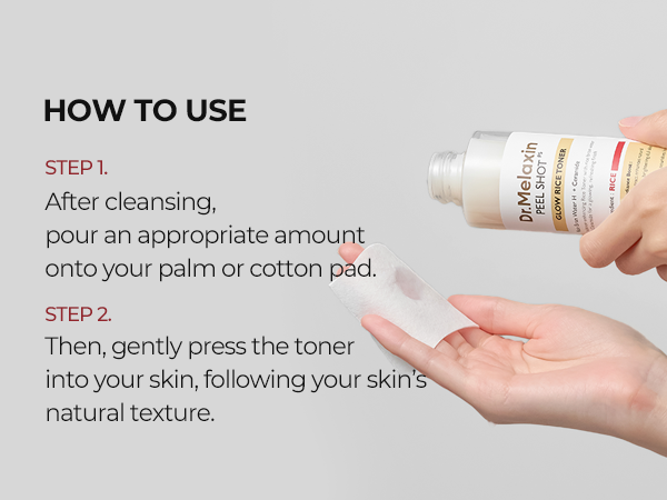DR.MELAXIN PEEL SHOT GLOW WHITE RICE TONER Nawilżająco-rozświetlający tonik ryżowy 200 ml #5