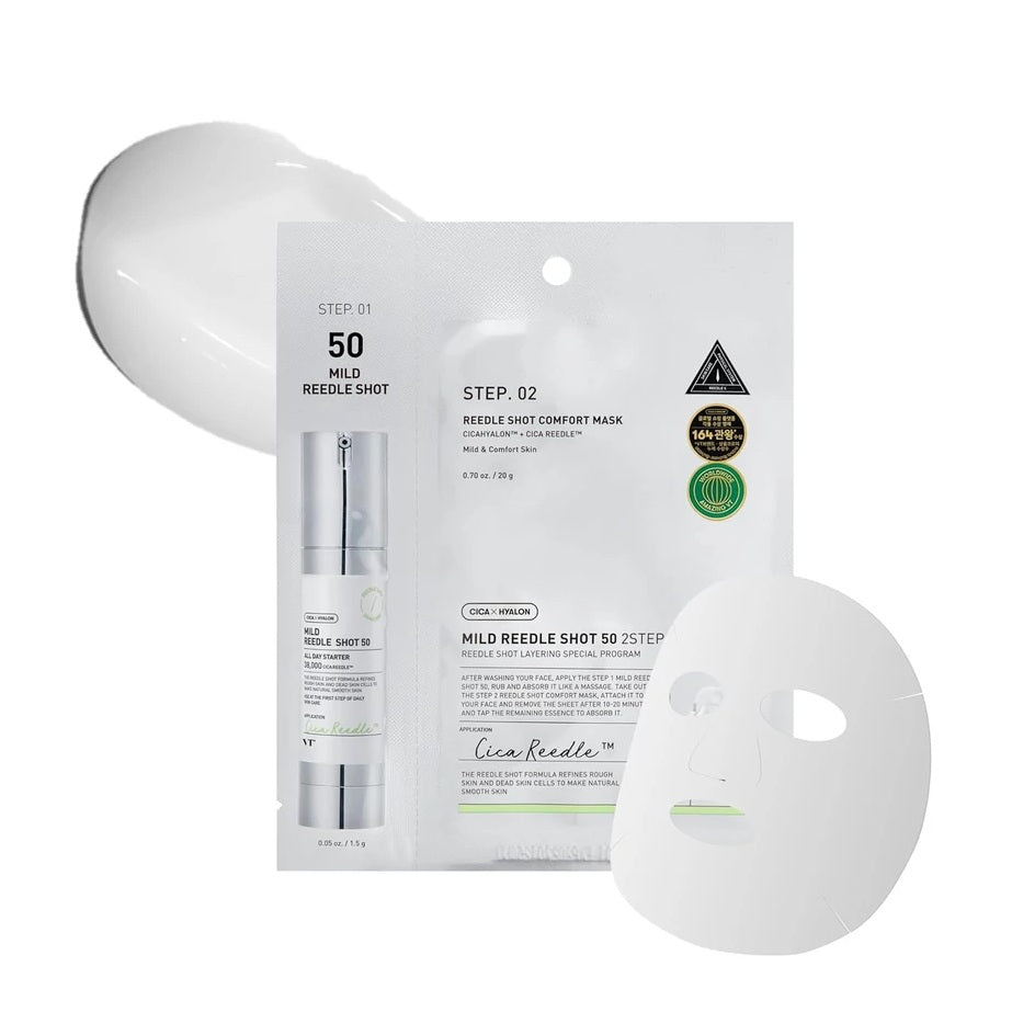VT COSMETICS MILD REEDLE SHOT 50 2STEP Maska łagodząca 2-etapowa 1,5 g + 25 g #2