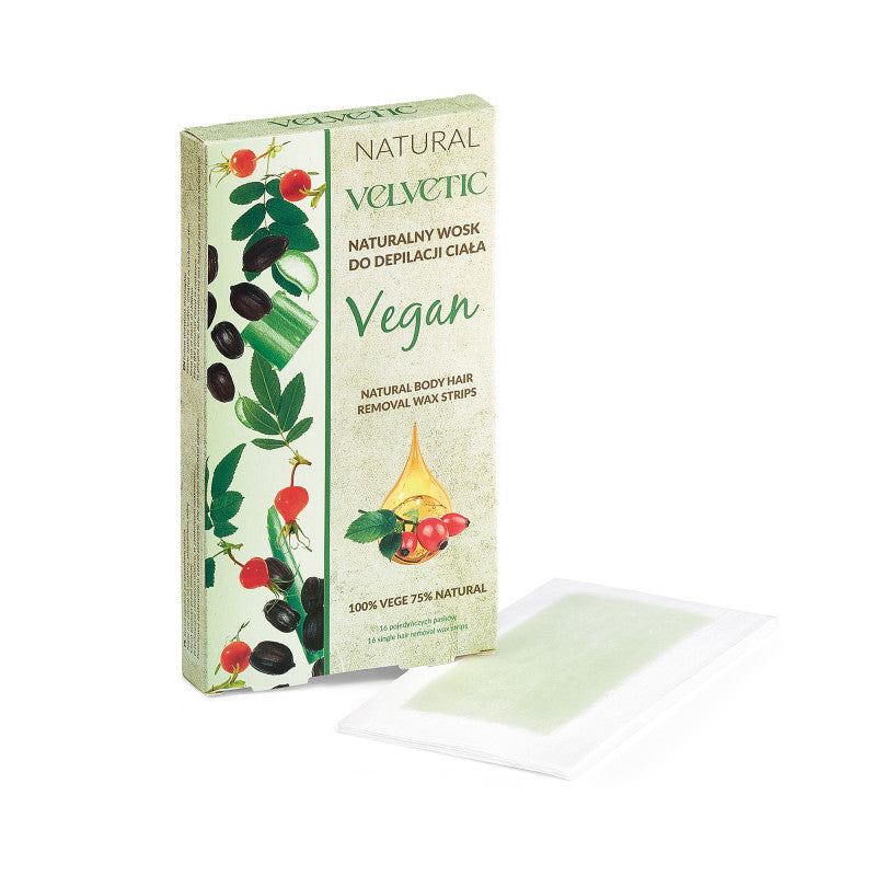 VELVETIC NATURAL VEGE Naturalny wosk do depilacji ciała 16 szt.